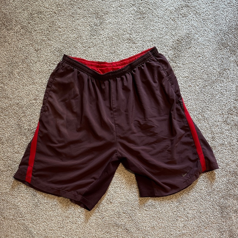 Men's Red and maroon Athletic Shorts